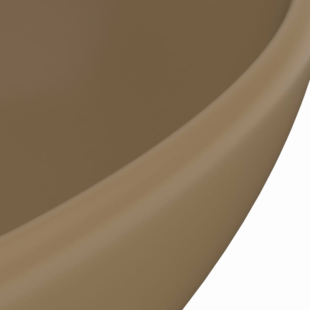 vidaXL Luxury Basin Oval-shaped Matt Cream 40x33 cm Ceramic