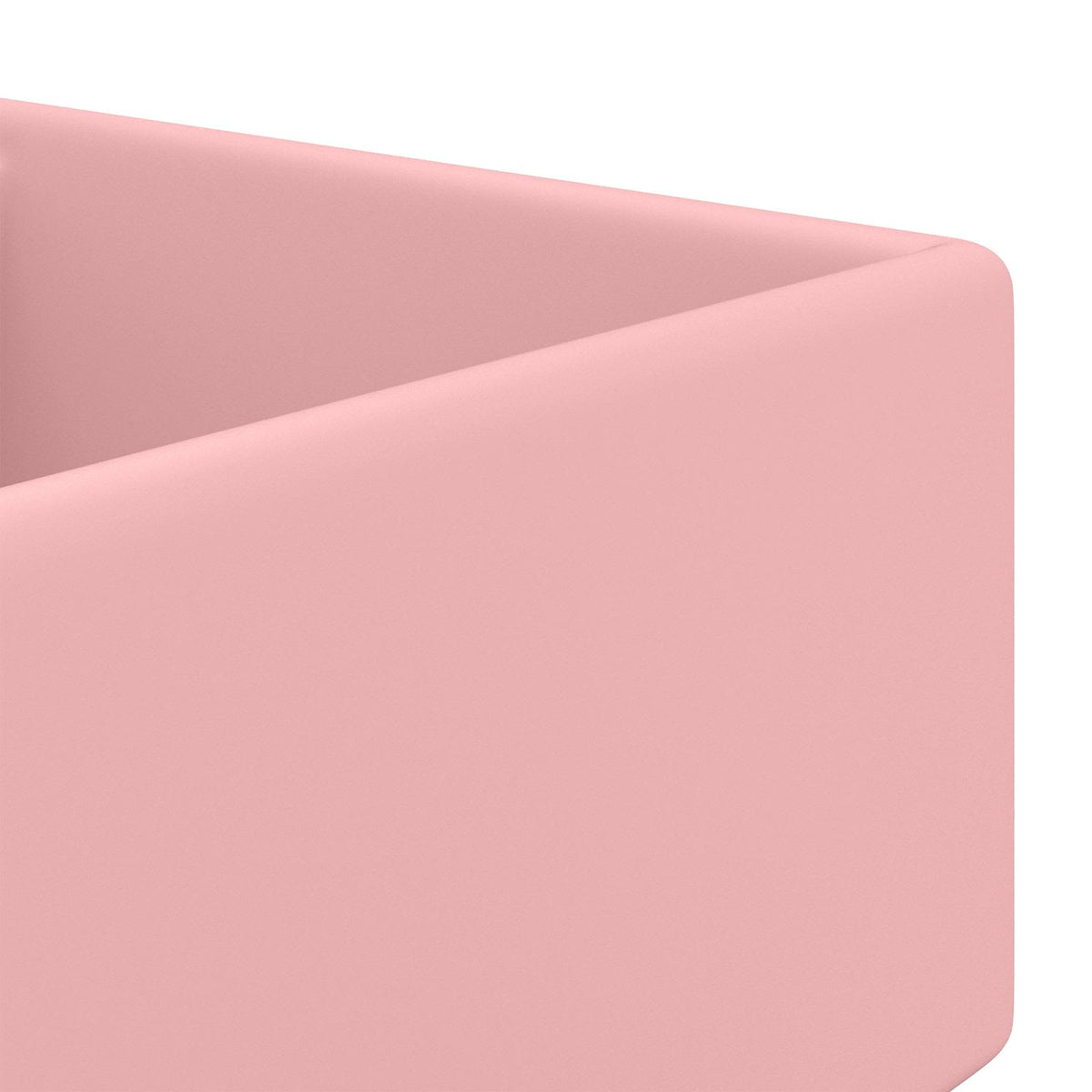 146944 vidaXL Luxury Basin Overflow Square Matt Pink 41x41 cm Ceramic