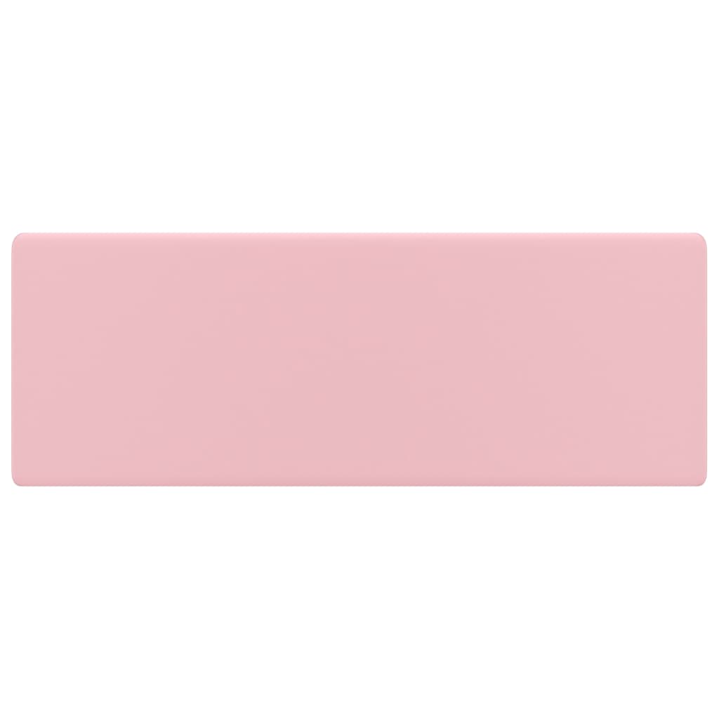 vidaXL Luxury Basin Overflow Square Matt Pink 41x41 cm Ceramic