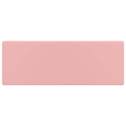 146944 vidaXL Luxury Basin Overflow Square Matt Pink 41x41 cm Ceramic