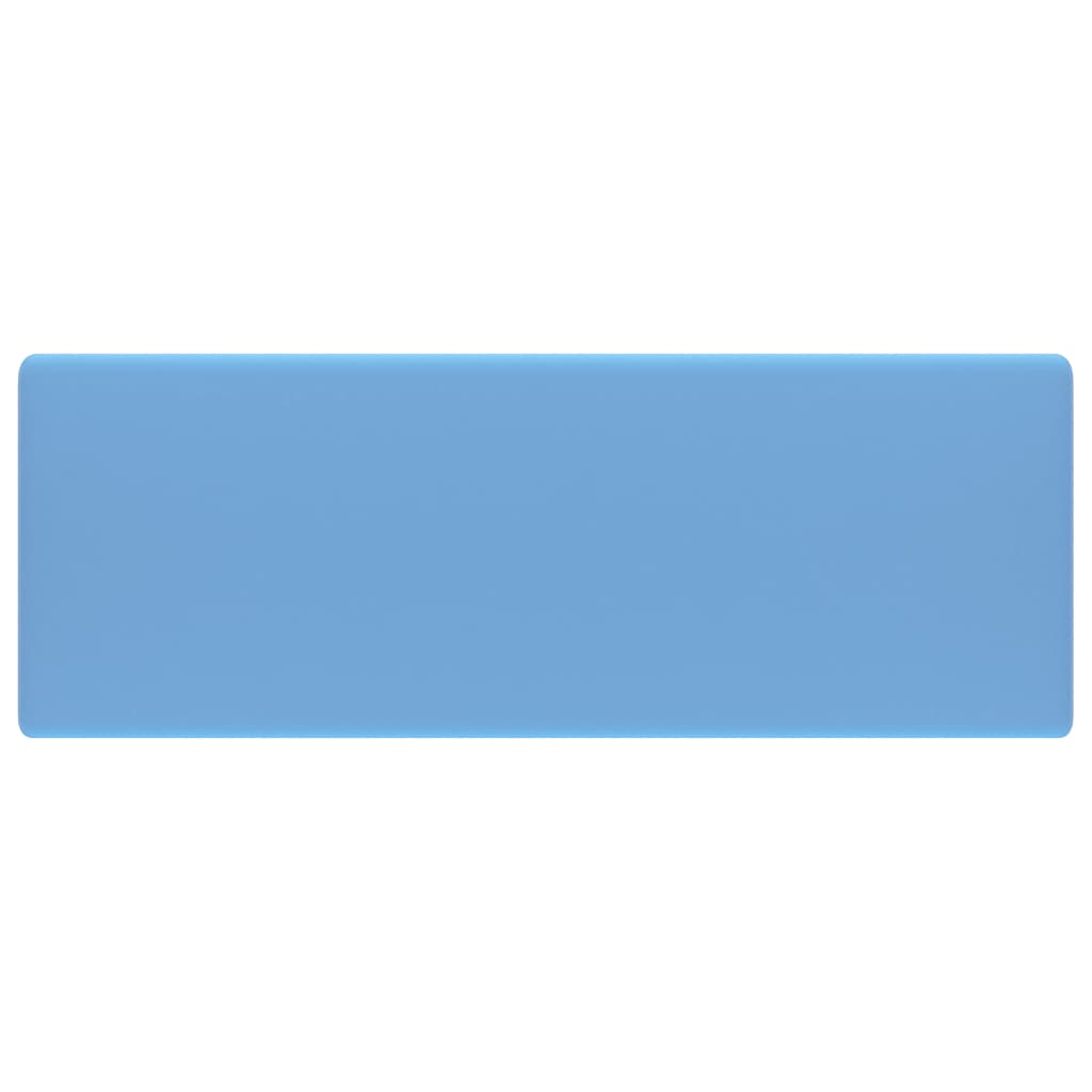 vidaXL Luxury Basin Overflow Square Matt Light Blue 41x41 cm Ceramic