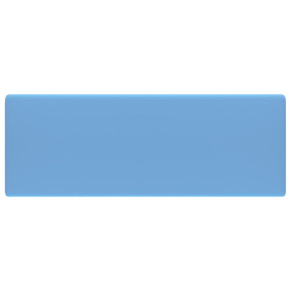 vidaXL Luxury Basin Overflow Square Matt Light Blue 41x41 cm Ceramic