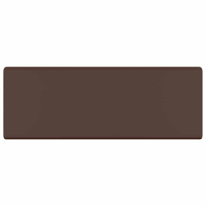 vidaXL Luxury Basin Overflow Square Matt Dark Brown 41x41 cm Ceramic