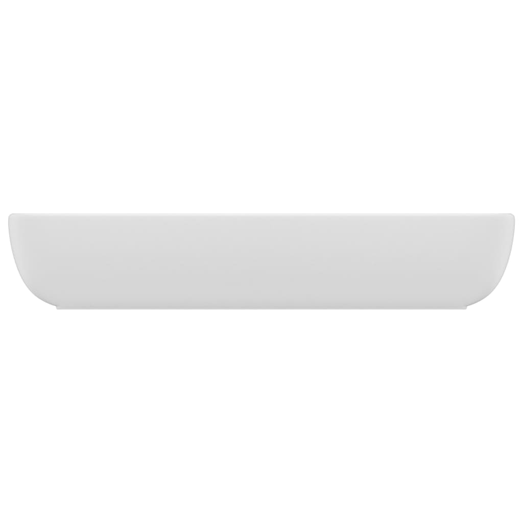 vidaXL Luxury Basin Rectangular Matt White 71x38 cm Ceramic