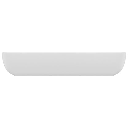 vidaXL Luxury Basin Rectangular Matt White 71x38 cm Ceramic