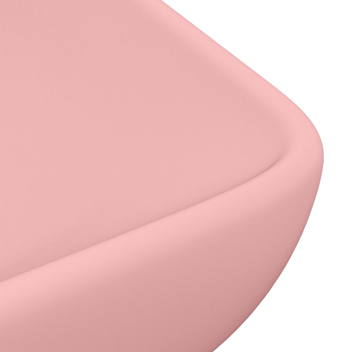 146955 vidaXL Luxury Basin Rectangular Matt Pink 71x38 cm Ceramic
