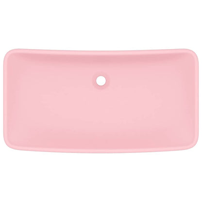 vidaXL Luxury Basin Rectangular Matt Pink 71x38 cm Ceramic