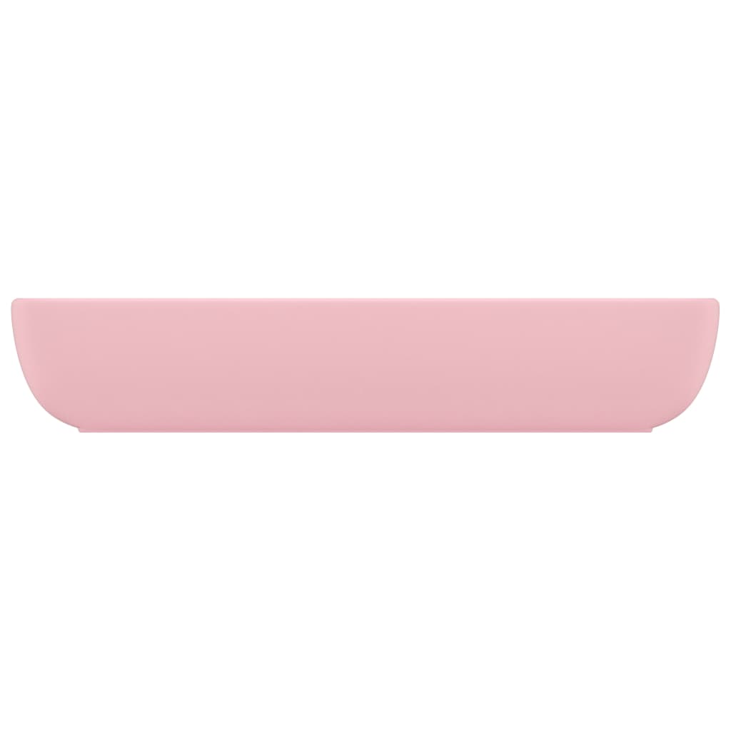 vidaXL Luxury Basin Rectangular Matt Pink 71x38 cm Ceramic