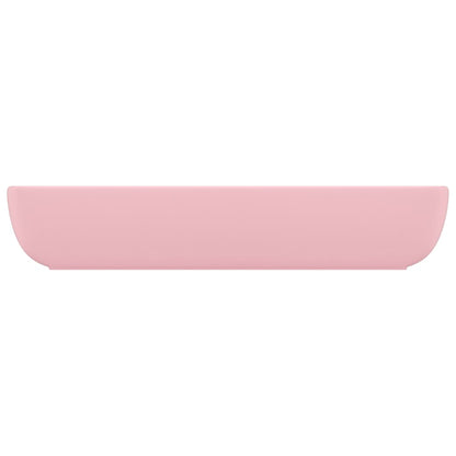 vidaXL Luxury Basin Rectangular Matt Pink 71x38 cm Ceramic