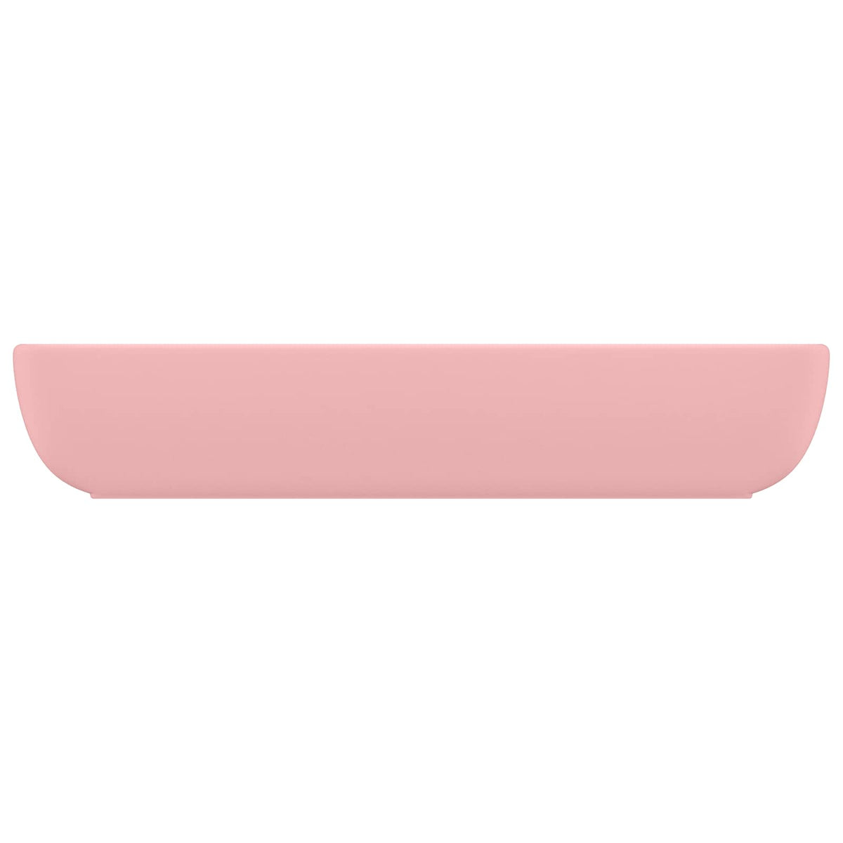 146955 vidaXL Luxury Basin Rectangular Matt Pink 71x38 cm Ceramic