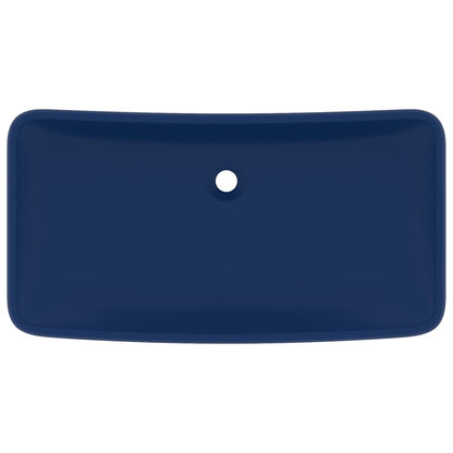 vidaXL Luxury Basin Rectangular Matt Dark Blue 71x38 cm Ceramic