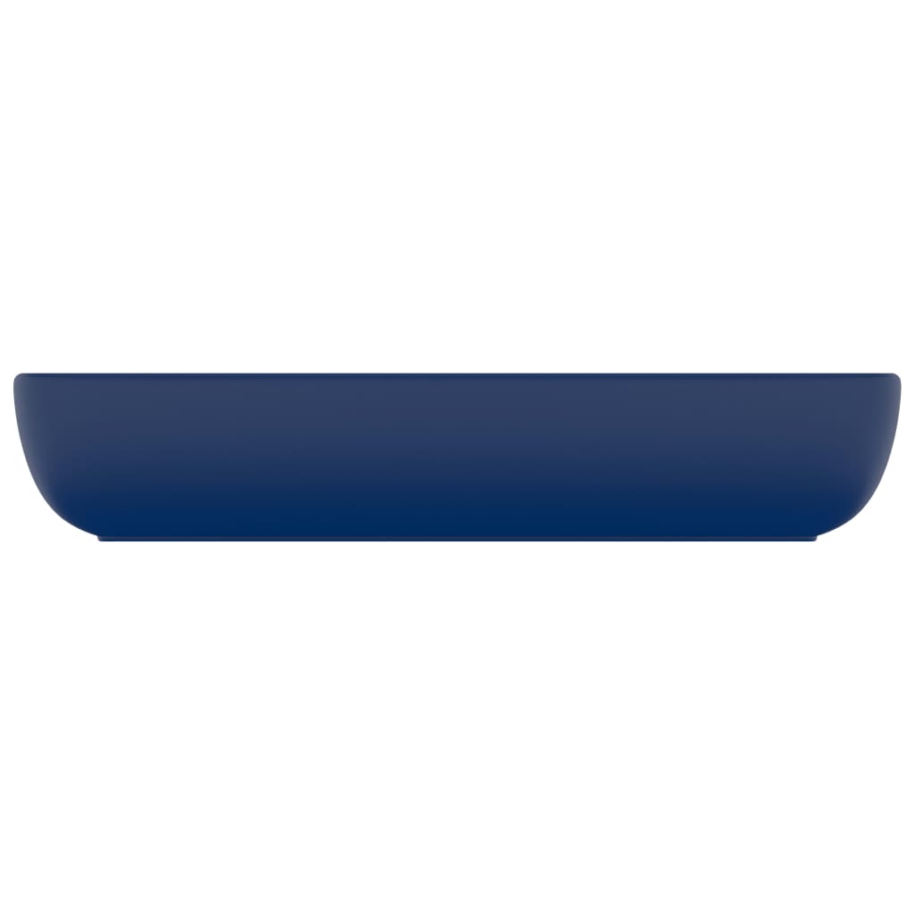 vidaXL Luxury Basin Rectangular Matt Dark Blue 71x38 cm Ceramic