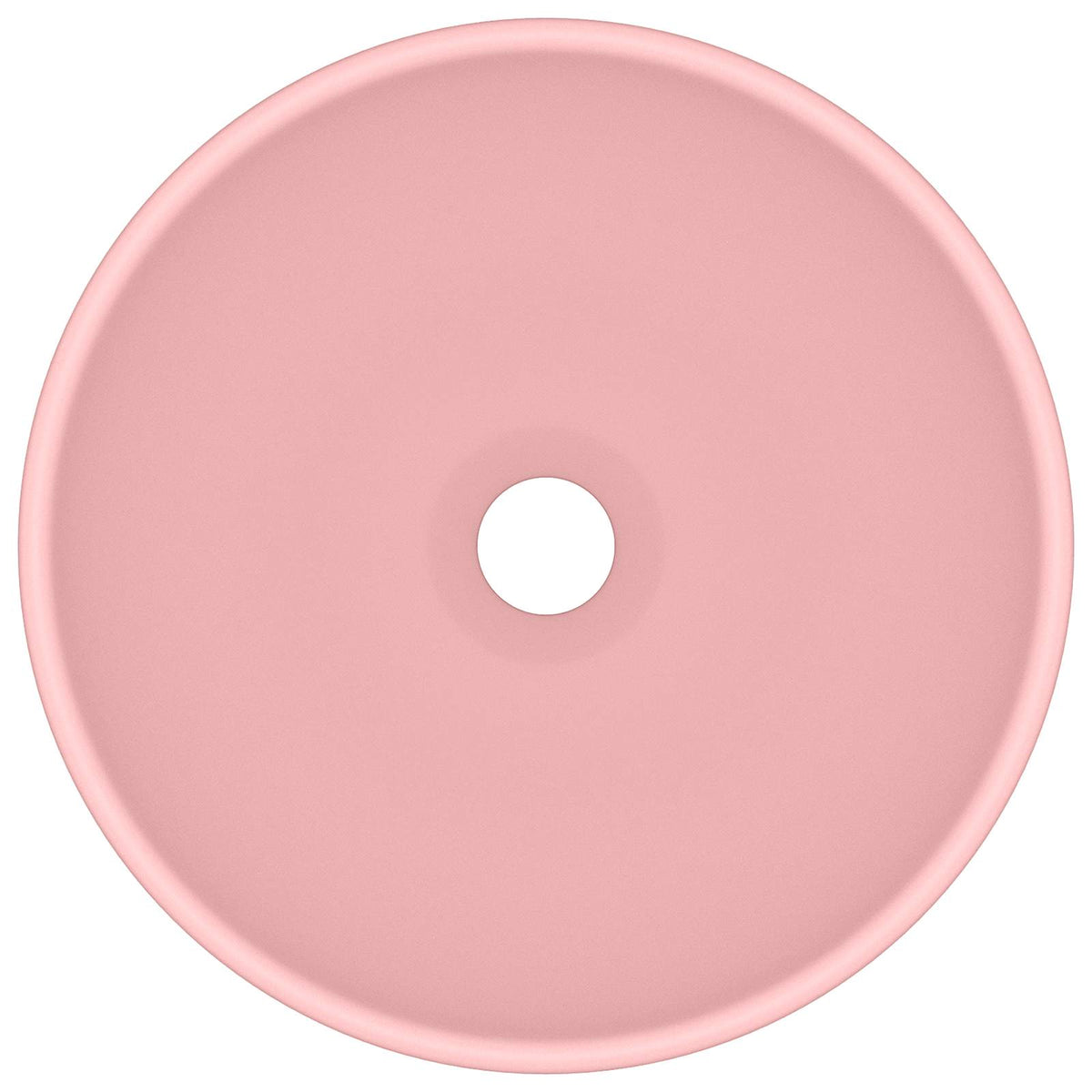 146966 vidaXL Luxury Bathroom Basin Round Matt Pink 32,5x14 cm Ceramic