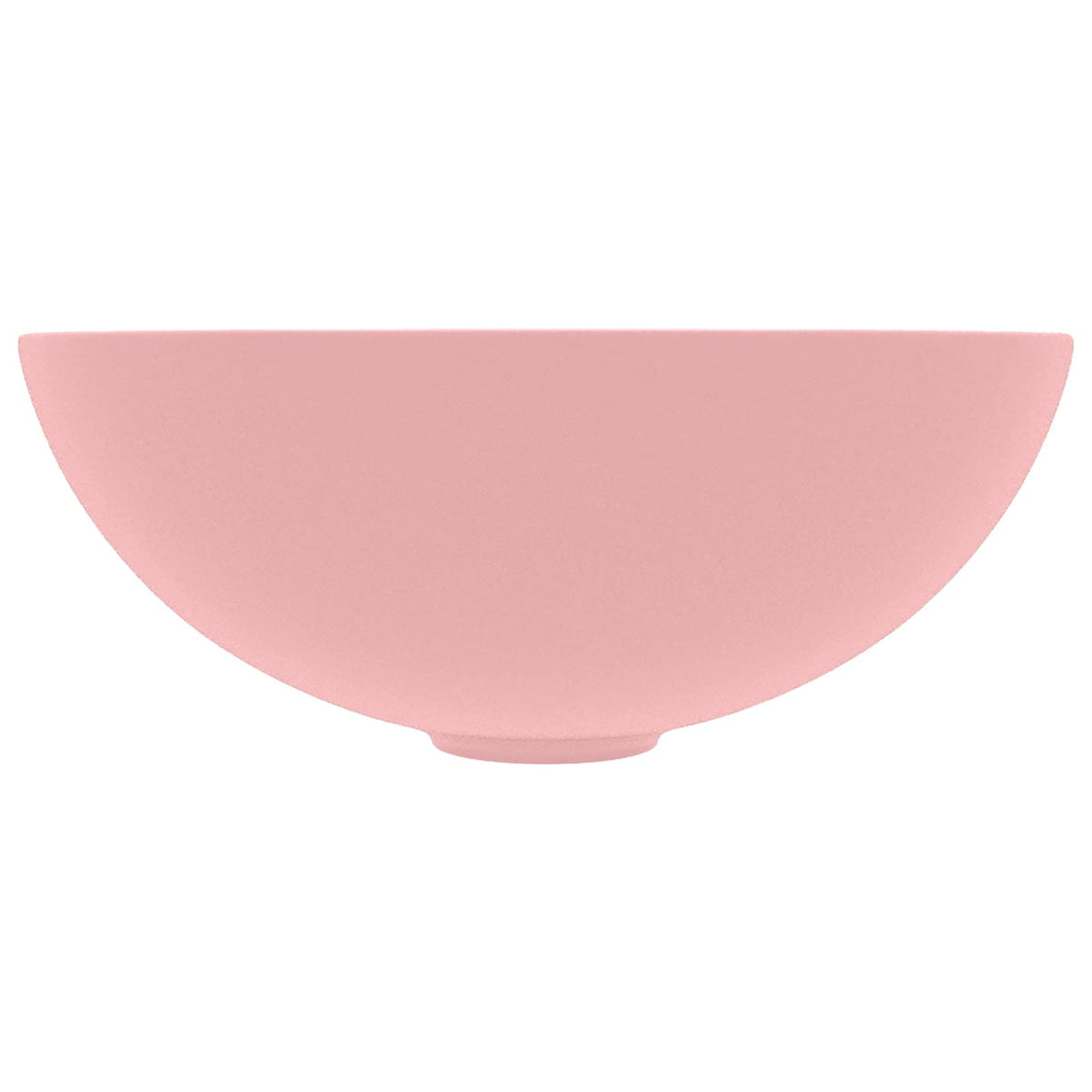 146977 vidaXL Bathroom Sink Ceramic Matt Pink Round