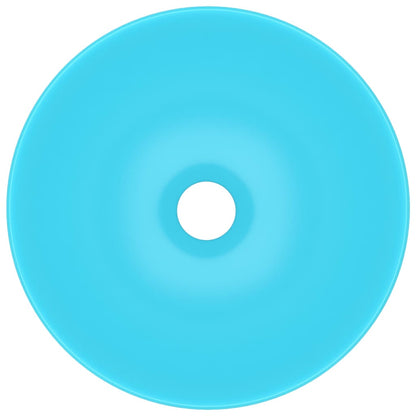 vidaXL Bathroom Sink Ceramic Light Green Round