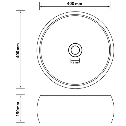 146999 vidaXL Luxury Wash Basin Round Matt Pink 40x15 cm Ceramic