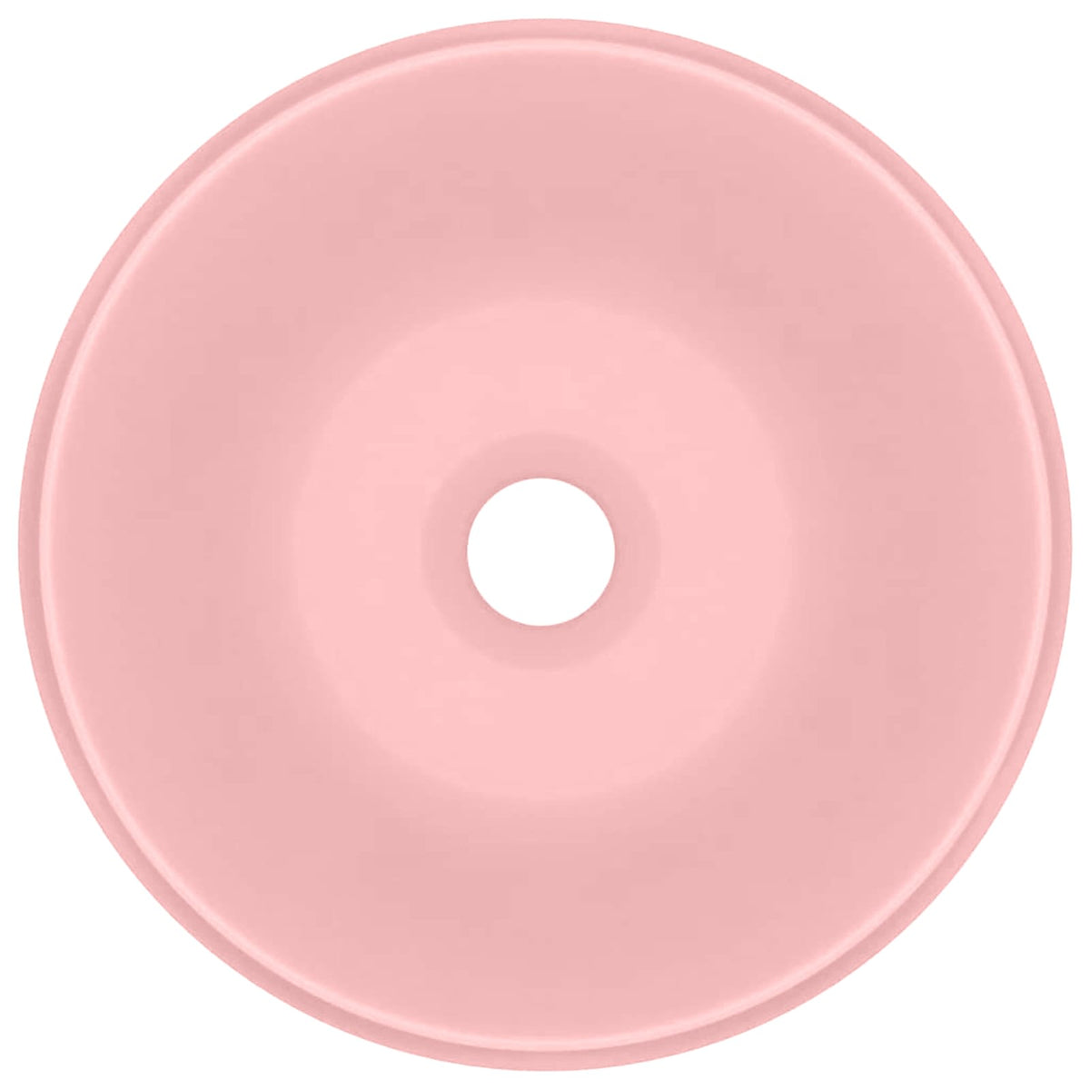 146999 vidaXL Luxury Wash Basin Round Matt Pink 40x15 cm Ceramic