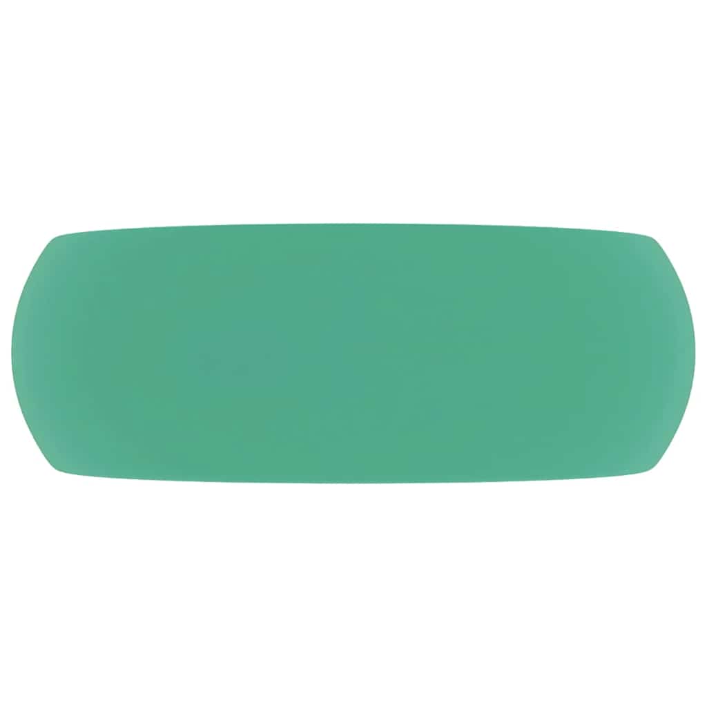 147002 vidaXL Luxury Wash Basin Round Matt Light Green 40x15 cm Ceramic
