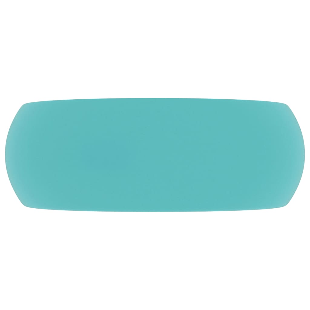vidaXL Luxury Wash Basin Round Matt Light Green 40x15 cm Ceramic