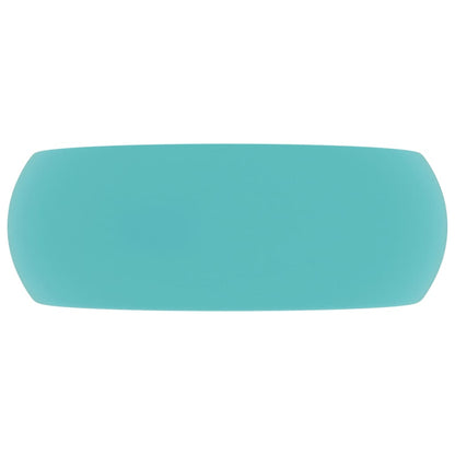 vidaXL Luxury Wash Basin Round Matt Light Green 40x15 cm Ceramic
