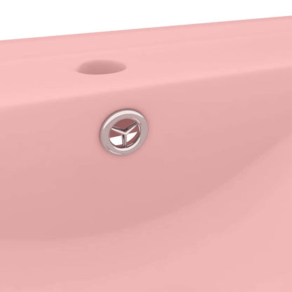 147021 vidaXL Luxury Basin with Faucet Hole Matt Pink 60x46 cm Ceramic