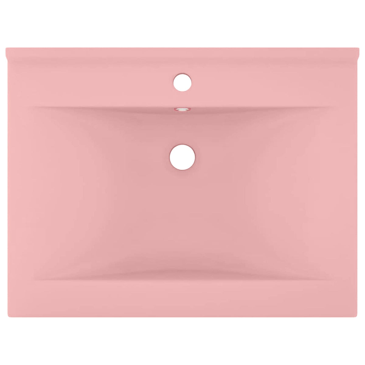 147021 vidaXL Luxury Basin with Faucet Hole Matt Pink 60x46 cm Ceramic
