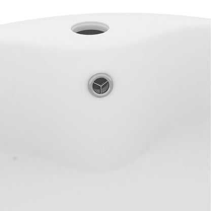 vidaXL Luxury Wash Basin with Overflow Matt White 36x13 cm Ceramic