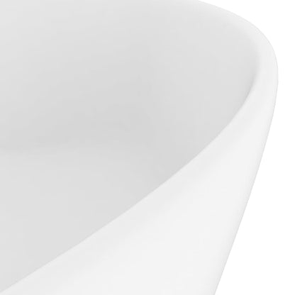vidaXL Luxury Wash Basin with Overflow Matt White 36x13 cm Ceramic