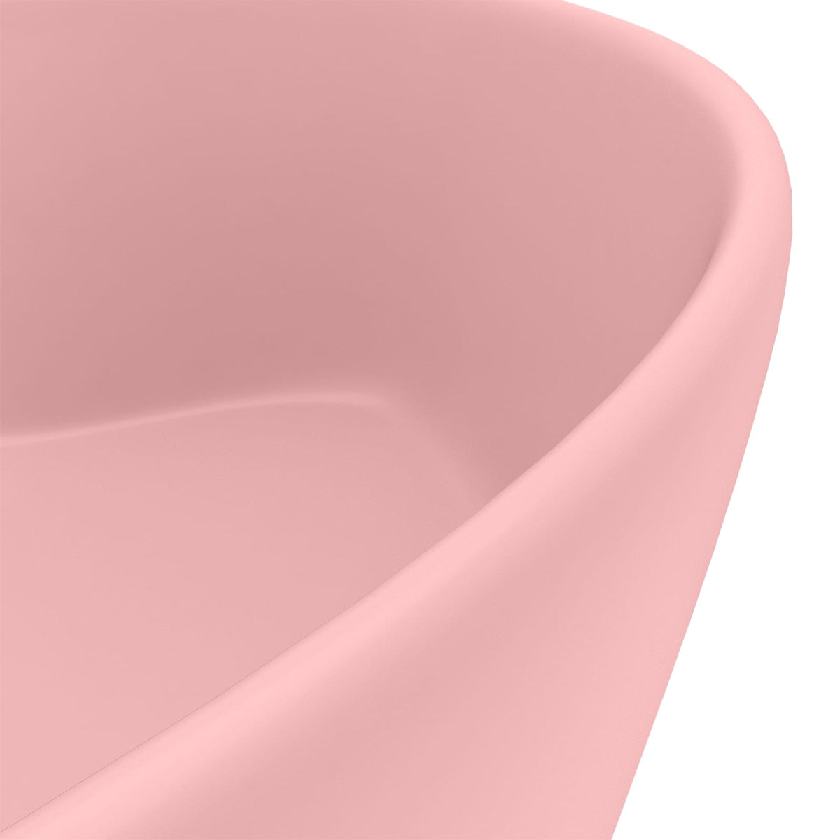 147032 vidaXL Luxury Wash Basin with Overflow Matt Pink 36x13 cm Ceramic