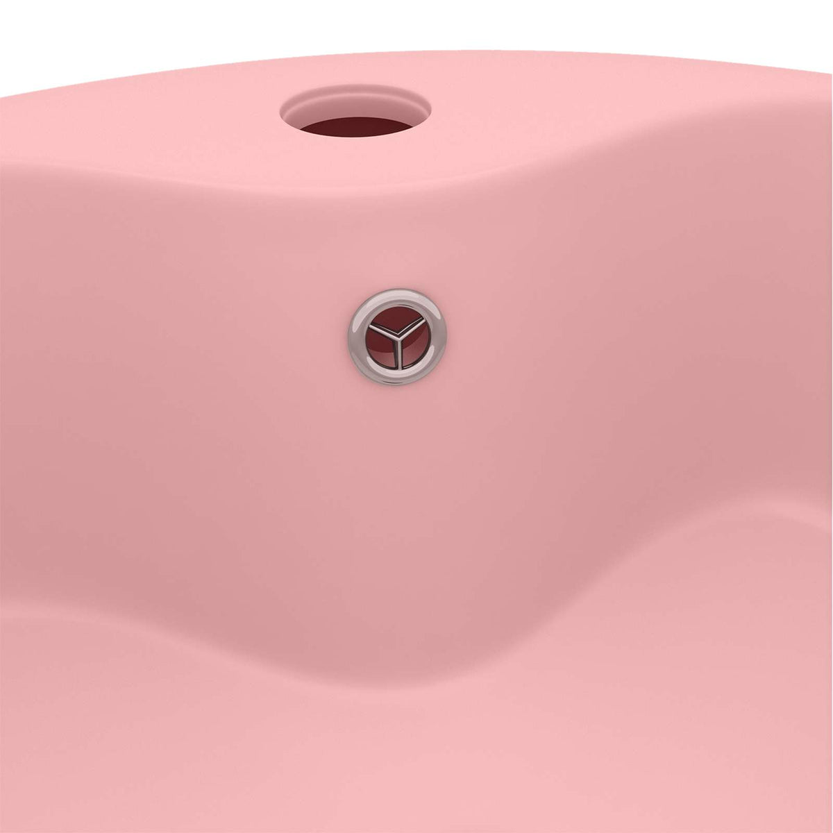 147032 vidaXL Luxury Wash Basin with Overflow Matt Pink 36x13 cm Ceramic