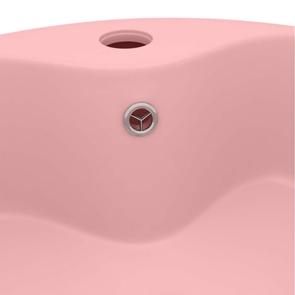 147032 vidaXL Luxury Wash Basin with Overflow Matt Pink 36x13 cm Ceramic