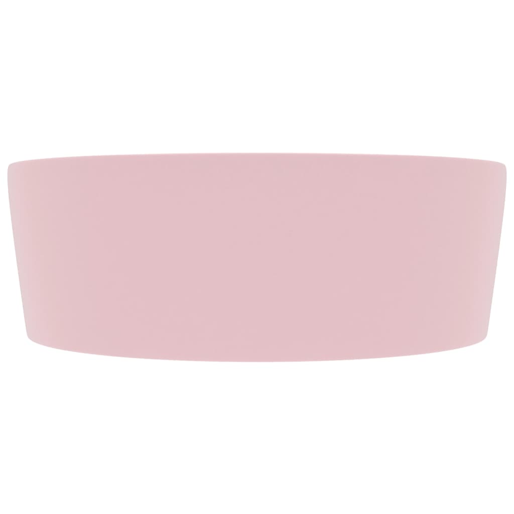 vidaXL Luxury Wash Basin with Overflow Matt Pink 36x13 cm Ceramic