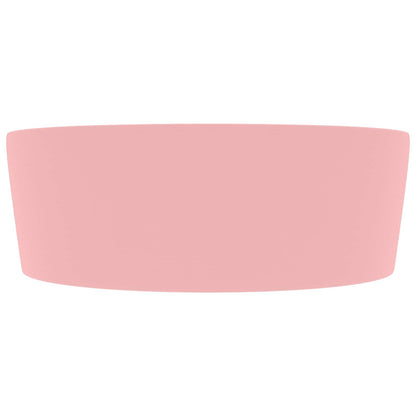 147032 vidaXL Luxury Wash Basin with Overflow Matt Pink 36x13 cm Ceramic