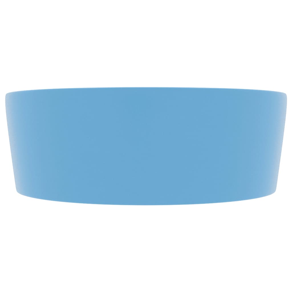 vidaXL Luxury Wash Basin with Overflow Matt Light Blue 36x13 cm Ceramic