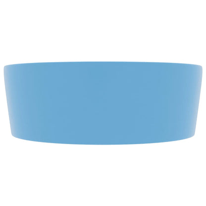 vidaXL Luxury Wash Basin with Overflow Matt Light Blue 36x13 cm Ceramic