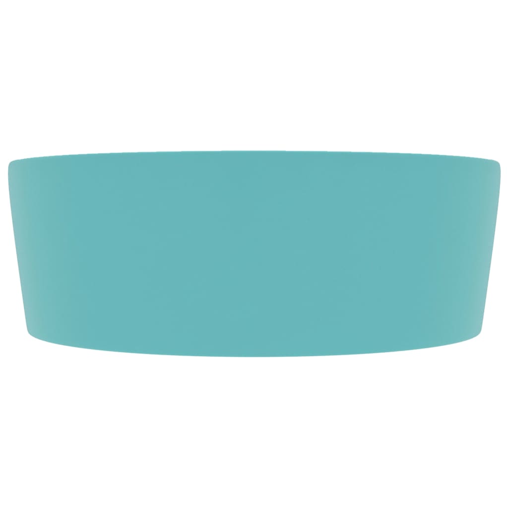 vidaXL Luxury Wash Basin with Overflow Matt Light Green 36x13 cm Ceramic