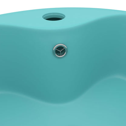 vidaXL Luxury Wash Basin with Overflow Matt Light Green 36x13 cm Ceramic
