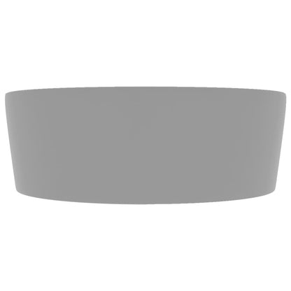 vidaXL Luxury Wash Basin with Overflow Matt Light Grey 36x13 cm Ceramic