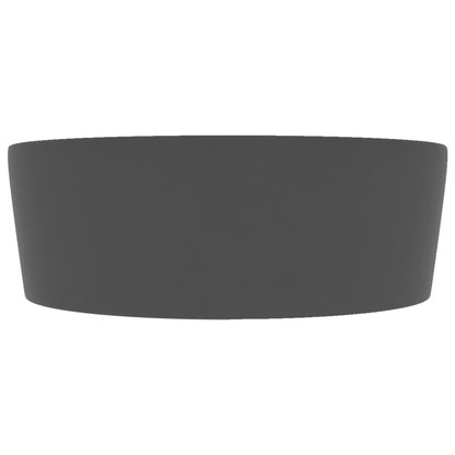 vidaXL Luxury Wash Basin with Overflow Matt Dark Grey 36x13 cm Ceramic
