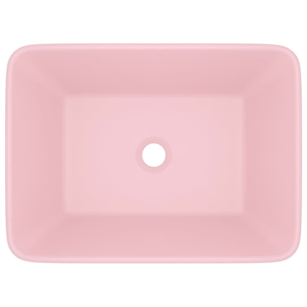 vidaXL Luxury Wash Basin Matt Pink 41x30x12 cm Ceramic
