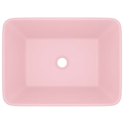 vidaXL Luxury Wash Basin Matt Pink 41x30x12 cm Ceramic