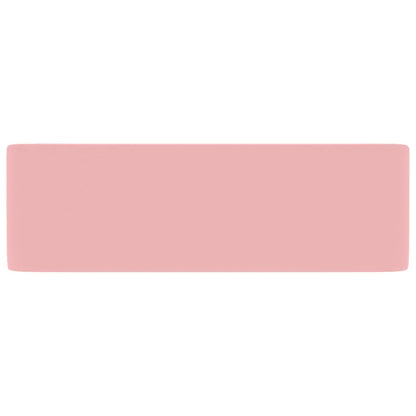 147043 vidaXL Luxury Wash Basin Matt Pink 41x30x12 cm Ceramic