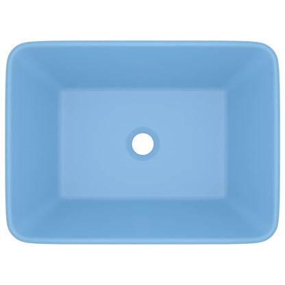 vidaXL Luxury Wash Basin Matt Light Blue 41x30x12 cm Ceramic
