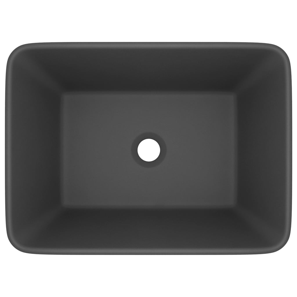 vidaXL Luxury Wash Basin Matt Dark Grey 41x30x12 cm Ceramic