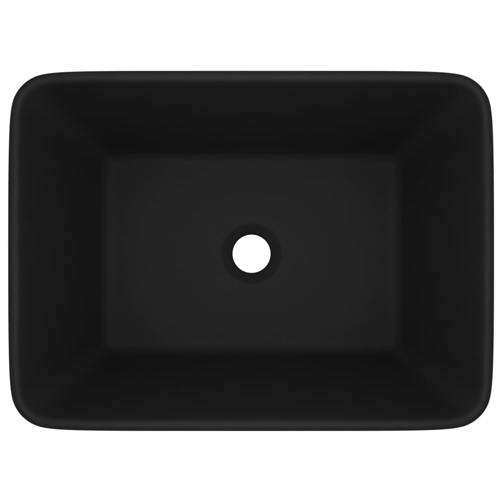 vidaXL Luxury Wash Basin Matt Black 41x30x12 cm Ceramic