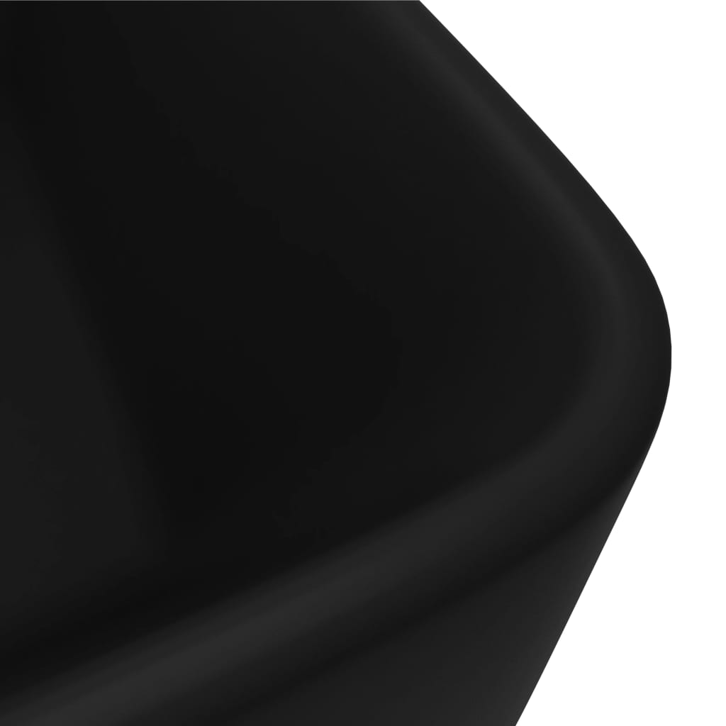 vidaXL Luxury Wash Basin Matt Black 41x30x12 cm Ceramic