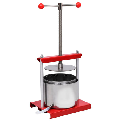 vidaXL Fruit and Wine Press Stainless Steel 6 L