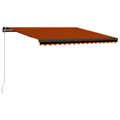 vidaXL Manual Retractable Awning 450x300 cm Orange and Brown