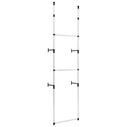 321105 vidaXL Telescopic Wardrobe System with Rods Aluminium