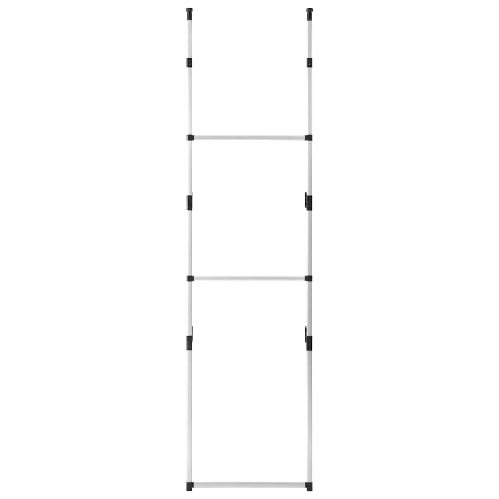 321105 vidaXL Telescopic Wardrobe System with Rods Aluminium